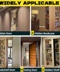 Hidden Door Hinge With 360 Degree Pivot, Beefy Heavy Duty Stainless Steel, 570 Pound Load Capacity, applications example