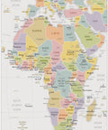 Africa Map Poster 18x24 Laminated Wall Chart For Classrooms And Home Decor, Vivid Colors, Durable Easy Wipe Cleanup