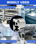 Image showcasing M4 Sliding T Slot Nuts 200 Pack For 2020 Aluminum Extrusion Profiles in use with automated machinery.