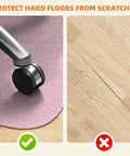 Non Slip Office Chair Mat For Hardwood Floors 48 By 36 Inches Large Pink Floor Protector with desk chair wheel on mat