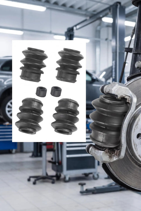 Black 4 Piece Caliper Rebuild Kit With Caliper Slide Pin Boots For Most Vehicles DIY Friendly Automotive Replacement brake parts
