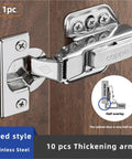 Soft Close Hydraulic Cabinet Hinges Stainless Steel Door Hinge 1 Piece T Hinge Half Overlay For Cabinets
