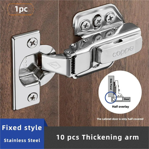 Soft Close Hydraulic Cabinet Hinges Stainless Steel Door Hinge 1 Piece T Hinge Half Overlay For Cabinets