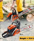 Beast 60cc Gas Chainsaw With 20 Inch Bar For Firewood Cutting And Tree Felling Pro Grade Handheld Two Cycle Petrol Saw