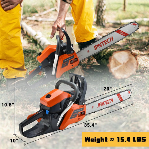 Beast 60cc Gas Chainsaw With 20 Inch Bar For Firewood Cutting And Tree Felling Pro Grade Handheld Two Cycle Petrol Saw