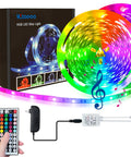 32.8Ft RGB LED Strip Lights With 44 Key Remote Color Changing Mood Lighting To Set The Vibe In Bedroom Kitchen Party
