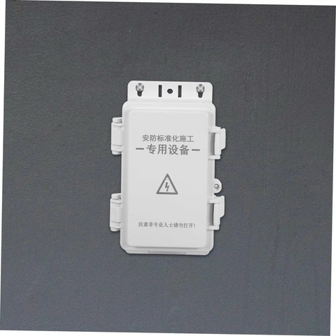 Hohopeti Heavy Duty Waterproof Electrical Junction Box for Outdoor Wiring Keeps Everything Dry And Safe For Your Camera Setup Or Garage With Easy Install Sturdy Plastic Build showing front view on a dark background.