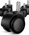 5 Pack Beefed Up 2 Inch Office Chair Casters Heavy Duty Wheels For Smooth Silent Rolling On Wood Floors Or Carpet