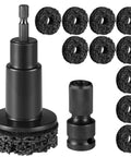 Wheel Hub Cleaning Tool Kit And Resurfacing Set With Stud Cleaner 10 Pads Rust Removal Tool For Rotors Hubs And Bolts