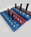 2 In 1 Thread Checker And Nut Bolt Identifier Gauge Set With 40 Sizes For Quick And Accurate Thread Sizing In Hardened Steel Blue 2 Piece Kit