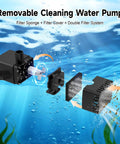Sun Powered 3 Level Adjustable Water Height No Fuss Solar Fountain Pump Kit With Rotating Nozzles 7 Sprays filter system