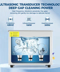 6L Ultrasonic Cleaner With Heated Function Digital Timer And Stainless Steel Tank 40kHz 240W Ultrasonic Power 500W Heating
