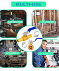 Multi-use applications of Beefy 2 Pack 3 Quarter Inch Heater Hose Shut Off Ball Valve with barbed fittings and clamps.