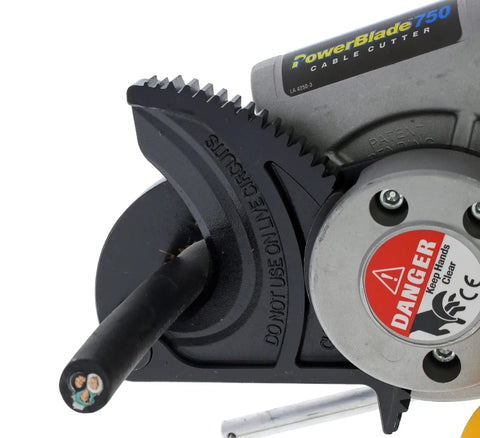 PowerBlade Drill Powered Cable Cutter Cuts Up To 750 MCM Copper And 1000 MCM Aluminum, 1-1/2 Inch Jaw with cable