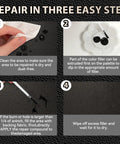 Repair instructions using Leather Repair Kit For Cars And Home Furniture, Fast Drying Liquid Compound To Fix Scratches