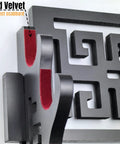 Close-up of Sword Wall Mount Katana Holder Display Stand Dope Gift For Full Tang Katana with red velvet felt pad