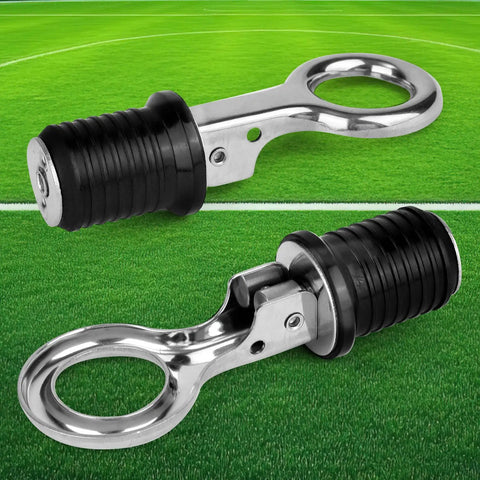 Two Pack Stainless Steel Lawn Roller Drain Plugs For Easy Filling And Draining Fits One And A Quarter Inch Openings