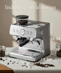Automatic Espresso Machine With Grinder And 20 Bar Pressure Serves Up Straight Fire Lattes And Cappuccinos For Your Home Barista Gear with industrial design.
