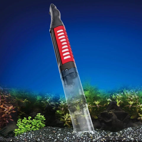ProVac Powered Aquarium Gravel Cleaner With Spotlight LED, Dual Density Filter Pad, Plug In Operation, Two Speed Settings And Pause Feature, Extender Nozzle For Deep Tanks, Easy Dirt Removal in aquarium gravel