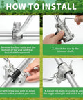 Installation steps for Ergonomic Back Saver Handle Extension For Weed Eaters And String Trimmers Fits Most Shaft Sizes 26mm Or 28mm