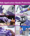 Powder Free Nitrile Exam Gloves Large Pack Of 100 Medical Grade Puncture Resistant Latex Free Waterproof Comfortable Fit