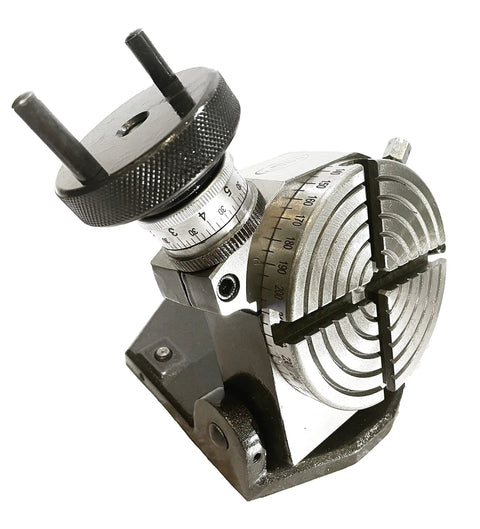 Tilting Rotary Table 4 Inch 100mm With M6 Clamp Kit For Milling Machines 4 Slots Horizontal And Vertical Setup 360 Degree Graduation