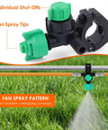 Detail view of Six Nozzle Folding Sprayer Boom Delivers 122 Inch Coverage For ATV And UTV Sprayers with fan spray tips and shut-offs.