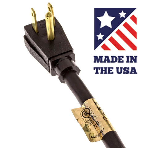 Top Shelf 10 Ft Coiled Replacement Power Cord With 3 Prong Sjt 14/3 Wire And Right Angle Plug with UL certification.