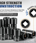 Ditch Those Stuck Bolts With This 19-Piece Bolt Nut Extractor Set For A Smooth 1/2-Inch And 3/8-Inch Drive Wheel Lock Removal Kit That Actually Gets the Job Done Right Without Breaking Your Tools Or Losing Your Mind On Tough Rust Jobs. 19-piece Cr-Mo extractor sockets, 16mm to 27mm