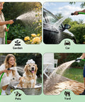 Lightweight Rubber Garden Hose Ten Feet Five Eighths Inch With Aluminum Fittings Kink Free Three Layer Construction For Flexibility And Durability Two Hundred PSI Working Pressure Easy Coil And Store Great For Lawn Garden And Yard Watering, used for garden, car, pets, and yard