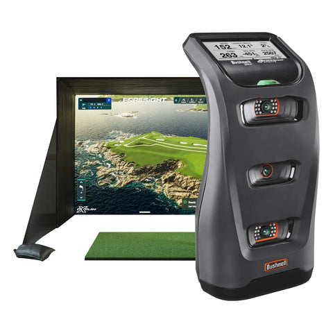 Launch Pro Portable Golf Simulator Bundle With FSX Play Gold Subscription Projector Enclosure And Turf