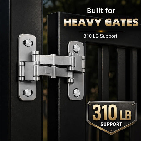 Beefy Heavy Duty Stainless Steel Trap Door Gate Hinges 180 Degree Swing Weld On Mount for square tube gates outdoor use