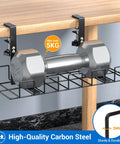 2 Pack Under Desk Cable Management Tray With No Drill C Clamp Easy Install High Capacity 15 7 Inch Long Wire Organizer holding weight