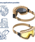 X-pect 4900 Safety Goggles With Dual Layer Lenses For Pro Grade Eye Protection Built To Last Anti Fog Anti UV ANSI Z87 1 certified
