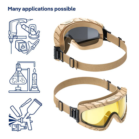 X-pect 4900 Safety Goggles With Dual Layer Lenses For Pro Grade Eye Protection Built To Last Anti Fog Anti UV ANSI Z87 1 certified