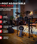 Nitro Ultimate Electric Drum Set With Dual Zone Quiet Mesh Pads Movable Hi Hat 640 Authentic BFD Sounds And 52 Kits