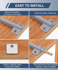 Installation guide for 4 Pack Magnetic Push Latch Set Gray For Cabinets And Drawers Hidden Push To Open with adjustable gap.