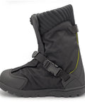 Explorer Winter Waterproof Insulated Overshoe For Work Boots Size L, black waterproof and insulated with buckle closure.