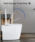 Built Different Square Bathroom Seat With Super Chill Soft Close Hinges and No Mess Quick Install Setup shown at side view.