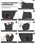 7-step manual compression for Travel Laundry Bag With Pump Free Vacuum Compression Large Waterproof Wet And Dry Bag