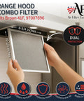 Range Hood Filter Replacement For 41F 97007696 97005687 Fits Broan Nutone Ductless Exhaust Fan with hands installing