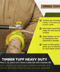 Built Tough 3 Piece Die Cast Aluminum Tenon Cutter Set With 1.5 And 2 Inch Sizes And Matching Forstner Bits heavy duty drill attachment in use on wood.