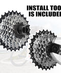 Eight Speed E Bike Freewheel 11 28 Teeth Screw On for Threaded Freehub Replacement Parts with install tool included.