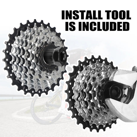 Eight Speed E Bike Freewheel 11 28 Teeth Screw On for Threaded Freehub Replacement Parts with install tool included.
