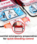 Bleeding Control Kit With Tourniquet For Emergencies, Easy To Use First Aid Kit With Stop The Bleed License, Veteran Made In USA