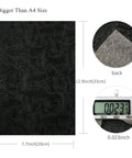 Snag This Hella Cool 4 Pack Of Faux Leather Sheets Measuring 7.7 By 12.9 Inches With A Bold Bump Texture And Dope Geometric Prints Perfect For Easy DIY Crafts And Jewelry Projects Ships Flat, showing textured black faux leather.