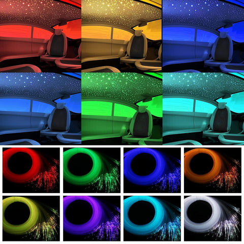 Fiber Optic Starlight Headliner Light Kit With App Remote And Sound Activated Modes for Car and Home Decor, color-changing effects