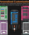 Eight Channel Two Point Four Gigahertz RC Transmitter With R8FG And R4FGM Gyro Receivers full color IPS touchscreen, settings menu