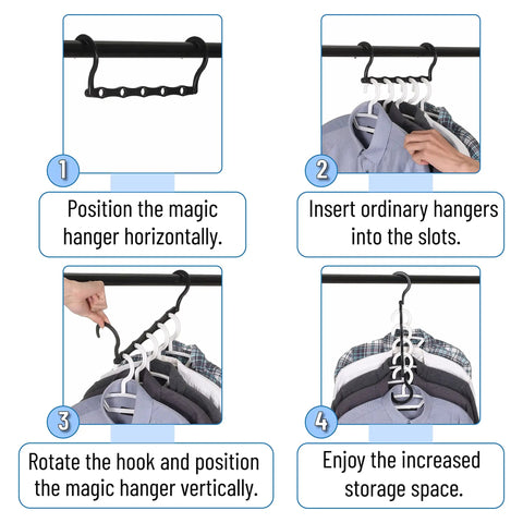 Straight Up Closet Game Changer Heavy Duty Space Saving Hangers Black Multi Garment Rack Slick 360 Degree Swivel Hooks For Decluttering Wardrobe Wrinkle Free Setup
