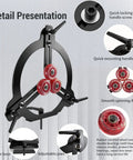 Rock Solid Woodturning Steady Rest For 12 14 And 16 Inch Swing Lathes with smooth spinning rollers and adjustable jaws